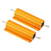 PATIKIL 100W 2.5 Ohm Aluminum Shell Resistor 2pcs Aluminum Housing
