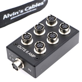 Alvin's Cables 4 Pin Female Hirose HR10A-7R-4S Splitter Box for Sound Devices 688 633 Zoom F8 Adapter