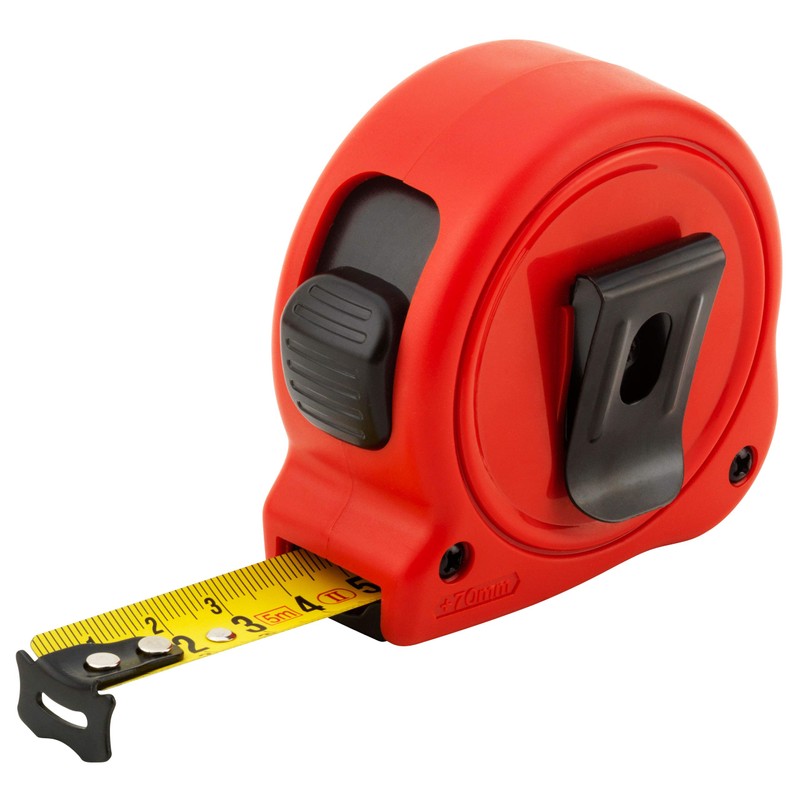 Sola 50500501"Compact CO 5" Tape Measure, Red, 5 m