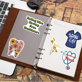 50PCS Healthcare Stickers Pack for Laptops, Water Bottles Waterproof Deals,Healthcare Nurse Hero Decor,Health Care Heroes Decals for Doctor Nurse