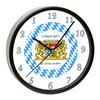 CreaDesign, Wanduhr Kinder personalisiert mit Name, Motiv Bayern, Rahmen Wanduhr