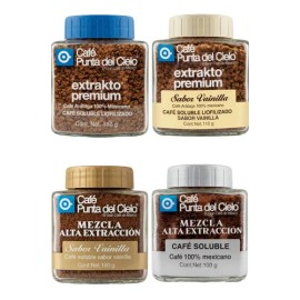 4 Pzas Café Punta Del Cielo Alta Extracción Y Extrakto Premi                                                                                          