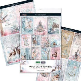 Kanban Crafts 'Winter Wonderland' Foiled & Die-Cut Paper Craft Toppers by Katy Sue - Contains 6 Sheets and a Total of 54 Individual Die-Cut Toppers