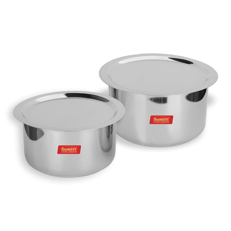 Sumeet Stainless Steel Cookware Set With Lid, 5.2 LTR to