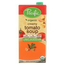 Pacific Natural Foods Creamy Tomato Soup - Light In Sodium - Case of 12 - 32 Fl oz.