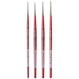 Da Vinci Series 5580 Cosmotop Spin Brown Watercolour Brush Set of 4 Synthetic No. 0/2, 0/3, 0/5, 0/10 Made in Germany