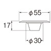 SANEI PH621A-S Wide Brim Garbage Strainer, Compatible Drain Diameter: 1.2