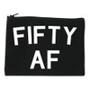FASHIONISGREAT Fifty AF Birthday Gift Cosmetic Makeup Bag Black Medium