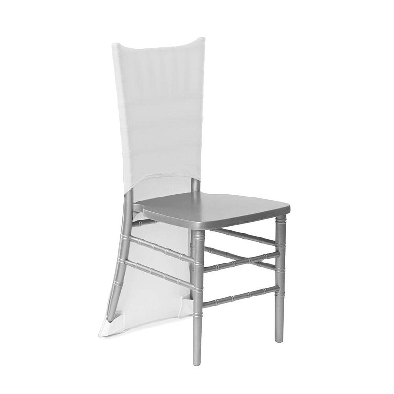 CV Linens 6156us Spandex Chiavari Chair Back Cover White