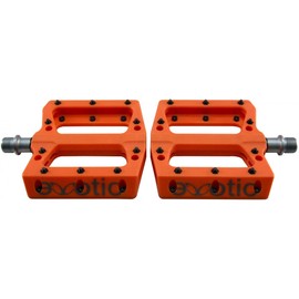 Exotische Thermoplast flach BMX MTB Pedale, 6 Farben 350 g/Paar Pin austauschbar, Orange