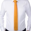 DonDon Men's Knit knitted Tie slim - yellow