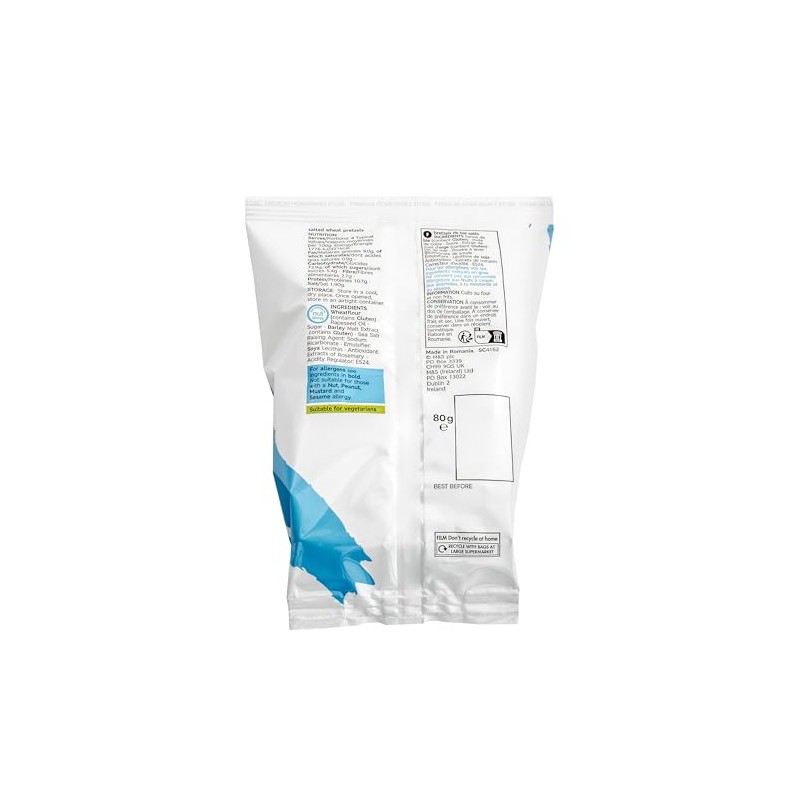 Premium Sea Salted Pretzel Thins, Baked Not Fried, 240g (3