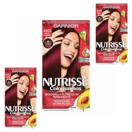 Garnier 3 PACK - GARNIER NUTRISSE 4462 🇲🇽 TINTE PARA CABELLO COLOR ROJO CARMÍN
