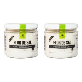 Flor de Sal Primer Sol 250g 2 Pack Low in Sodium 30% Less Sodium Gourmet Colima Natural With Essential Minerals