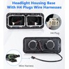 YUWUTF Headlight Housing Base with Wire Harness Compatible with Kenworth