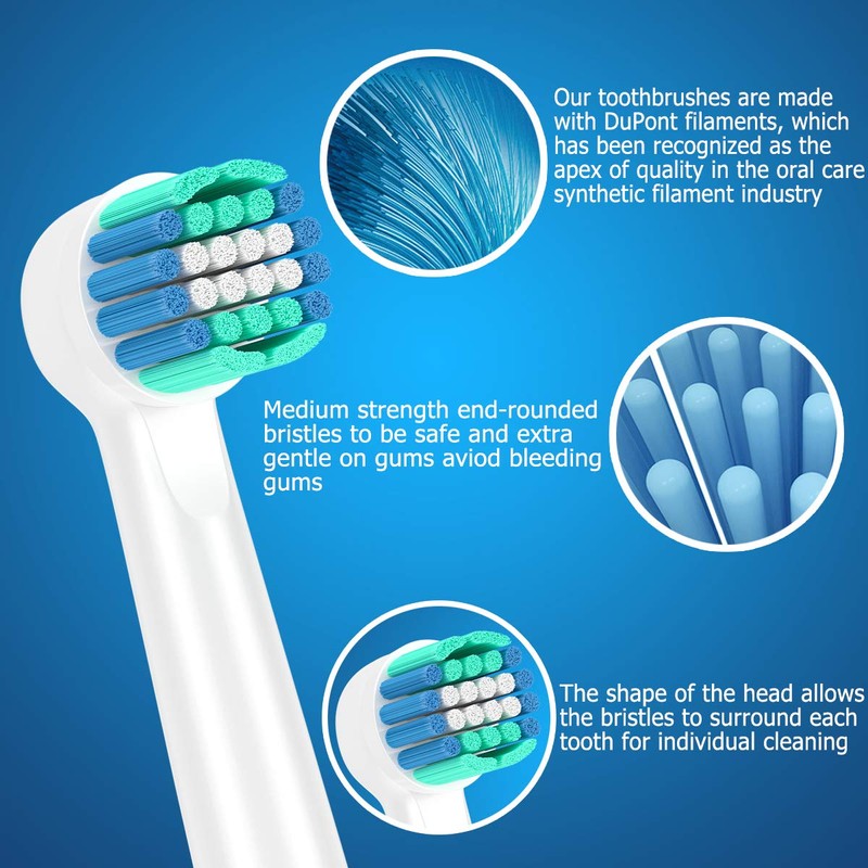 KHBD Replacement Heads Compatible with Oral B Braun Toothbrushes Electric-