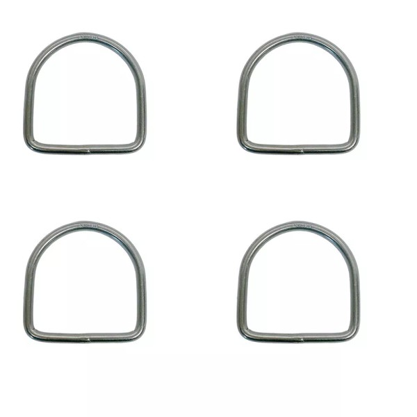 Unbranded 4 Pc Marine Stainless Steel 1/8" D-Ring 100 WLL
