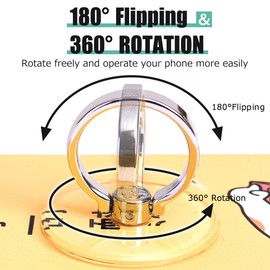 Broad Phone Ring Holder - EI Sonador Clear Cell Phone Ring Holder Transparent Stand Finger Grip (2 Black)