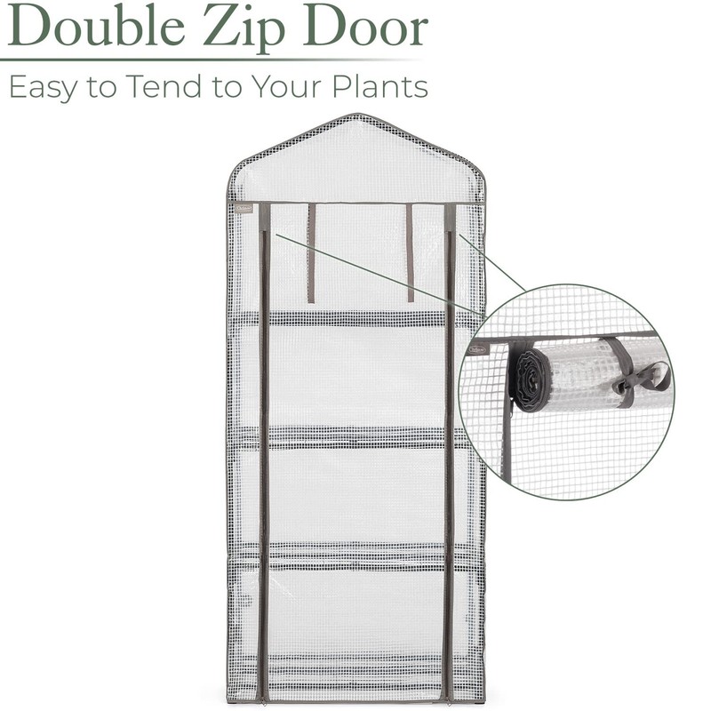 Christow Greenhouse Cover Replacement 4 Tier, Reinforced Mini Growhouse Protector