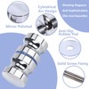 2 Pieces Round Glass Shower Door Knob - Stainless Steel