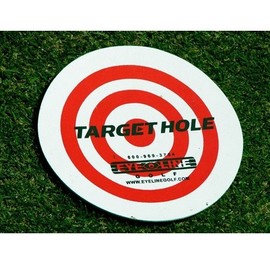 Eyeline Golf Target Holes - Practice Training Aid for Precision Practice on Green. Indoors/Outdoors. Toss to Create Simple Speed Control Targets. Red and White-Easy to See. Pack - 3. Made in USA