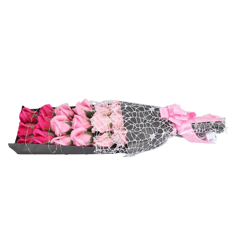 LED Artificial Rose Flowers Fake Roses Bouquet Light Up Forever