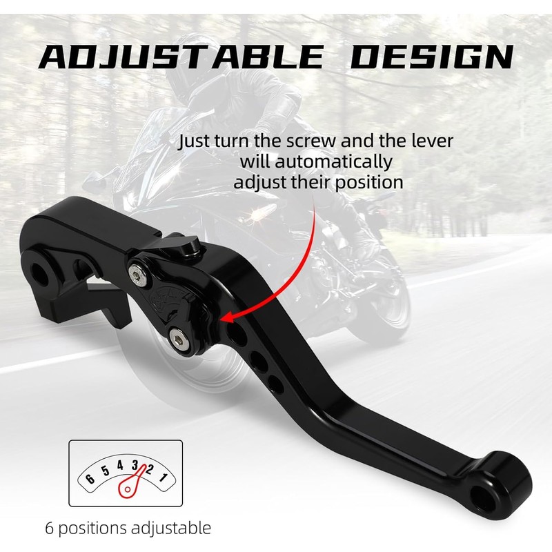 BAOUFF Motorcycle Brake Clutch Levers for R7,Adjustable 6061 Aluminum CNC