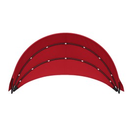 Outdoor Patio Daybed Canopy Replacement Cover – 66'' Round Retractable Sunbed Top for Wicker Rattan Daybeds, Waterproof UV & Fade Resistant, Easy Install with Hook & Loop (Only Canopy Cover Wine red)