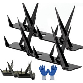 MEIRUHUA Heavy Duty Metal Fence Spikes-Anti Climb Security Spikes 8 PCS (Overall Length:122 in Exterior Wall Spike Intruder Deterrent Fence Wall Spike Deterrent Fence Deterrent Thieves Intruder