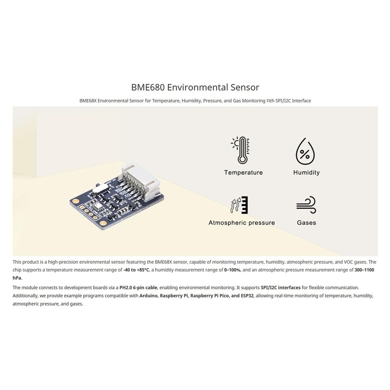 BME680 Environmental Sensor Module - Temperature, Humidity, Pressure & Gas