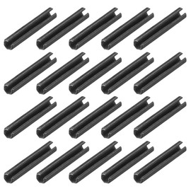 sourcing map 1.7mm x 10mm Dowel Pin Carbon Steel Split Spring Roll Shelf Support Pin Fasten Hardware Black 20 Pcs