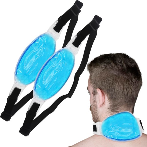 Ice Pack for Injuries, Ice Pack with Strap Reusable Gel