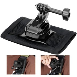 K&F Concept gopro Base Mount, Velcro Mount, 360° Rotation, Compatible with Gorpo/action, Backpack Clip Mount, Quick Clip Mount with Smartphone Clip, Go Pro 12, 11, 10, 9, 8, 7, Accessories, action4/3,