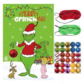 Dreasmt Poster De Grinch Para Colocar Esferas De Papel Juego Niños