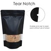 Rightpak Window Black Matt Stand Up Pouches with Resealable Zipper