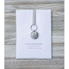 Godfather You are Loved Pewter Keychain and Card