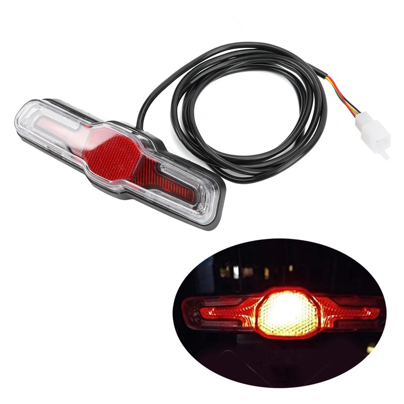 Electric Bicycle Rear Light 5LEDs ABS 36V/48V/60V for Hub Motor
