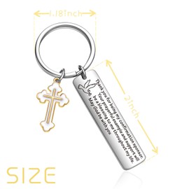 OWHOMS Confirmation Gifts For Confirmation Sponsor Gifts Catholic Sponsor Appreciation Jewelry Catholic Mentor Keychain Religious Gifts Baptism Gift For Godparents Gifts Religious Gift