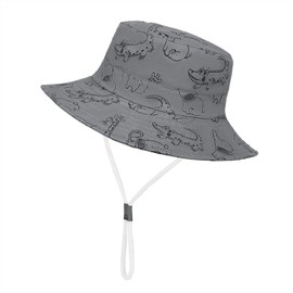 Durio Toddler Bucket Sun Hat Baby Hats Boys Summer Hats for Kids Gifts Grey 3-6 Months