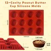 Wilewir 3Pcs Peanut Butter Cup Molds for Baking, Non-Stick Silicone