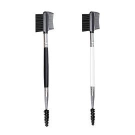 Eyebrow Brush, 2 Pcs Double-Sided Eyebrow Brush, Double-ended Eyelash Comb, Eyelash Brush, Eyelash Separator, Makeup Tool, for Modifying Eyebrows and Eyelashes