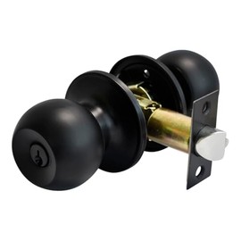 Dexter 6628 Cerradura Perilla Barza Tubular con Llave 175 mm, Negro