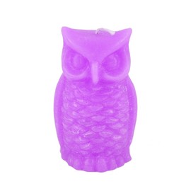 Candlestock Handmade Colorful Owl Candle - Red - Yellow - Green - Blue - Lavender (Lavender)