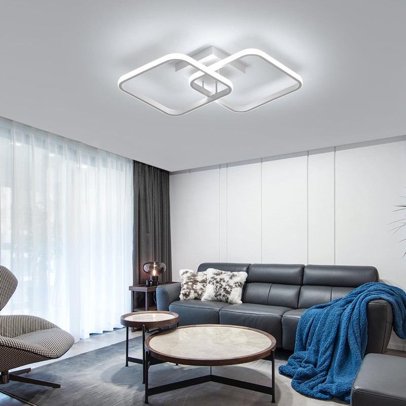 DELIPOP 23 Inch Dimmable Modern Ceiling Light, 36W 3000K/4500K/6000K Color