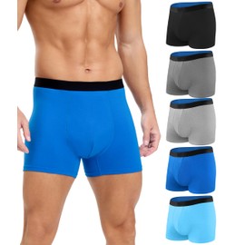 SUNCHIRI Men's Incontinence Underwear Cotton Boxer Briefs, Leakproof Washable Reusable 100ml Multipack (Multicolor01, X-Large)