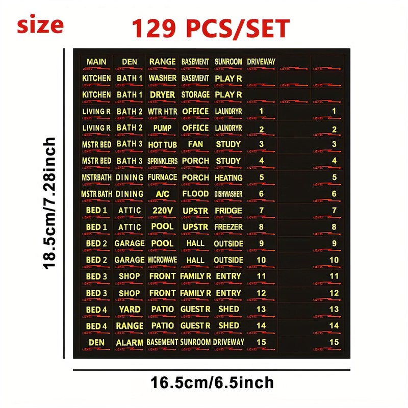 Electrical Box Labels, Breaker Box Labels Stickers, Circuit Breaker Labels