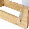 Relaxdays Vinyl Record Stand for 50 LPs, Bamboo, Acrylic, 12