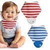 Navaris Baby Bibs with Teether - Soft, Colourful Bandana Bib