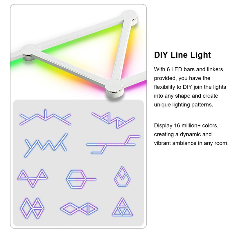 WIFI LED Smart Wall Lamp APP Control Light Bar DIY