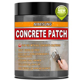 Concrete Patch Repair - Fast Drying Cement Patch for Crack Filler, Holes & Spalls in Driveway, Floors, Sidewalk, Foundation - Indoor & Outdoor Use -Weatherproof & Long-Lasting - Easy Mix (16 oz)